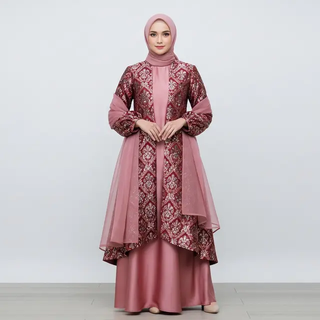 Model Gamis Blazer Brokat Cocok untuk Acara Apa/ Ilustrasi AI