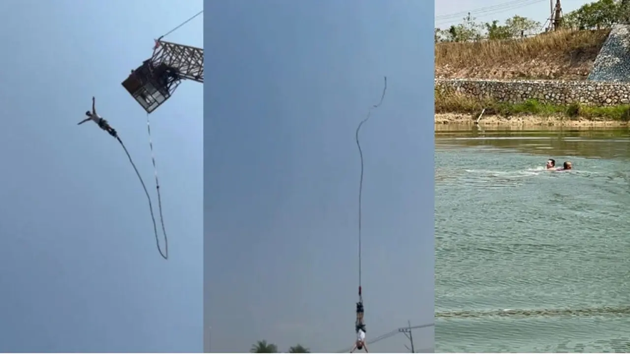 Turis Nyaris Tewas Usai Tali Bungee Jumping Putus di Taman Safari Thailand