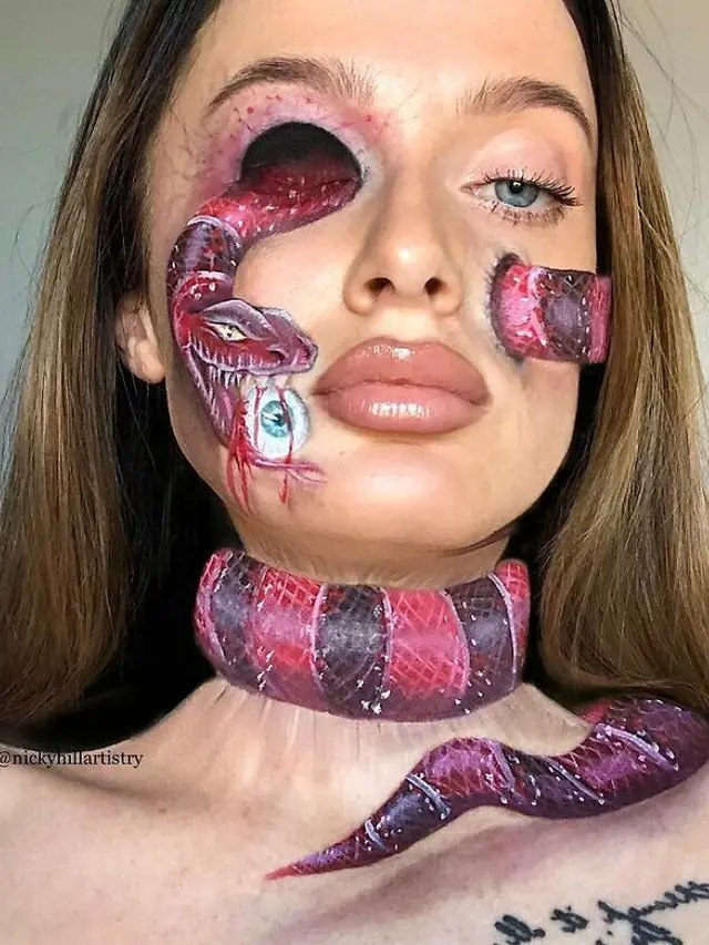 10 Kreasi Ilusi Makeup Wanita Ini Bikin Takjub