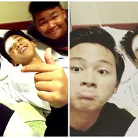 Iqbaal CJR tampak bahagia saat dikunjungi oleh Aldi CJR dan Kiki CJR. (via Instagram.com)