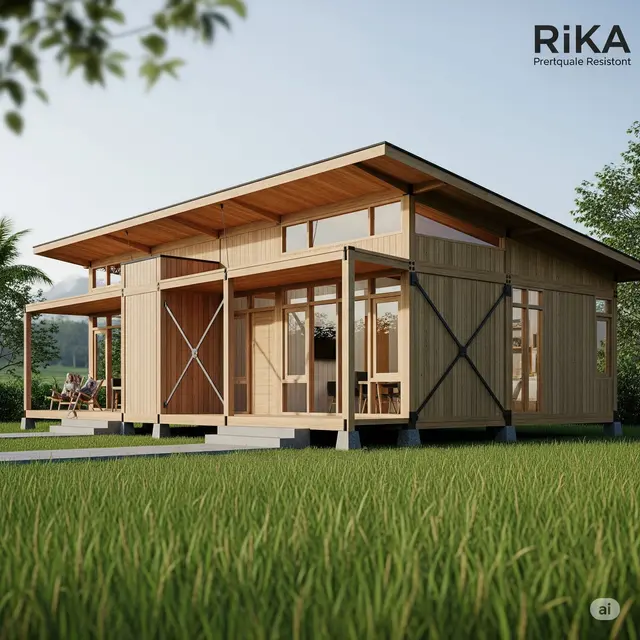 Rumah Minimalis Kayu Model RIKA