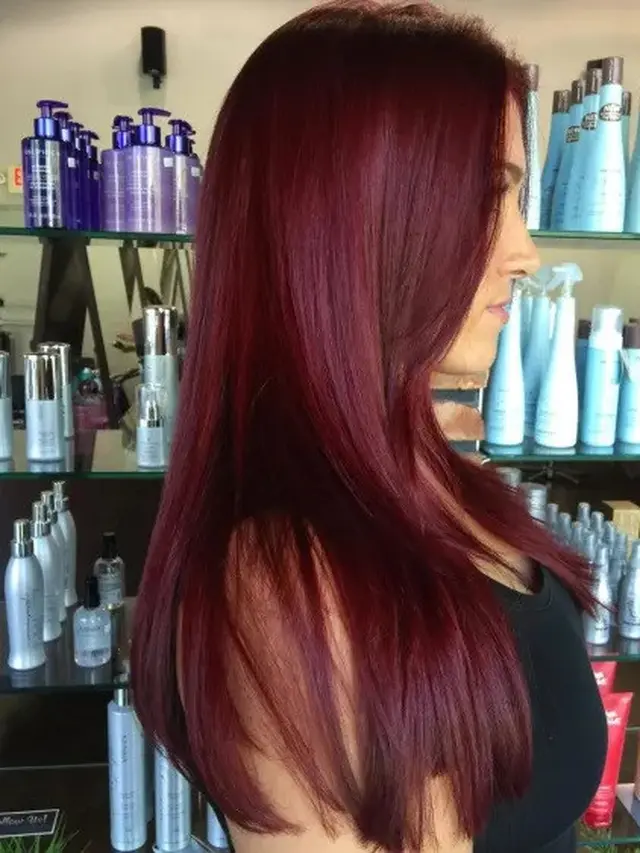 Warna Rambut Burgundy