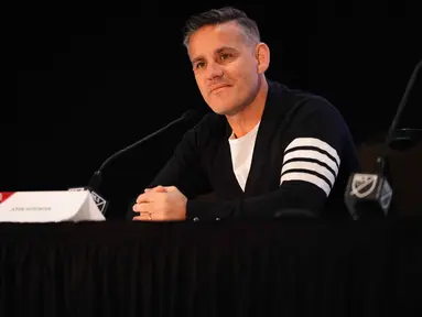 John Herdman, pelatih kepala Toronto FC, berbicara pada konferensi pers selama acara hari media MLS di Miami Convention Center pada 11 Januari 2024 di Miami, Florida. Persatuan Sepak Bola Seluruh Indonesia (PSSI) resmi mengumumkan penunjukan John Herdman sebagai pelatih baru Timnas Indonesia pada Sabtu (3/1/2026). (Rich Storry/GETTY IMAGES NORTH AMERICA/Getty Images via AFP)