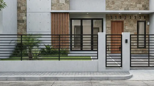 Model Pagar Besi Depan Rumah Minimalis