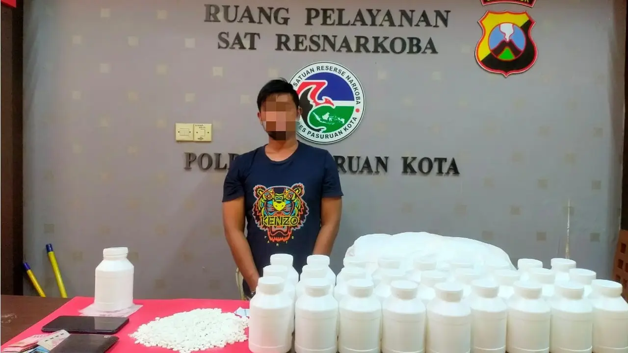 AND saat ditangkap polisi di Pasuruan. (Dian Kurniawan/Liputan6.com).