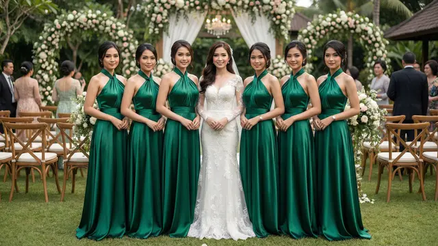 7 Model Baju Bridesmaid Dress Satin, Tampil Anggun dan Serasi di Acara Pernikahan