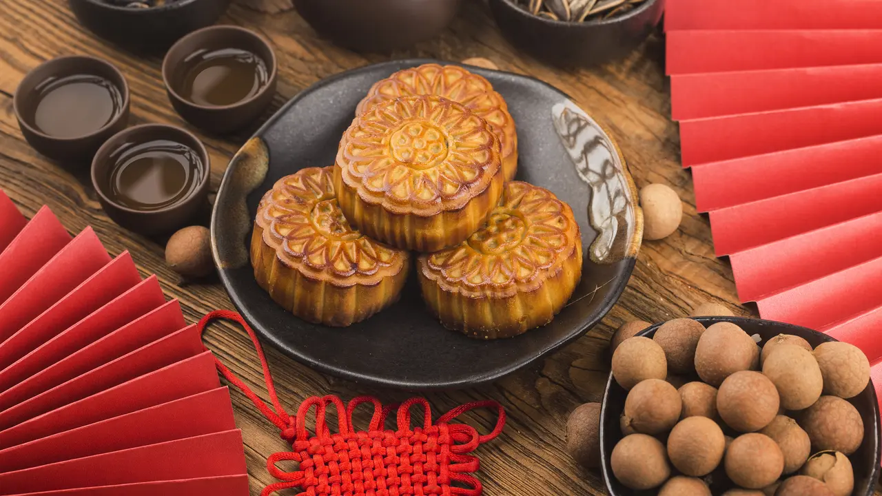 Ilustrasi kue kerangjang, nian gao, Imlek