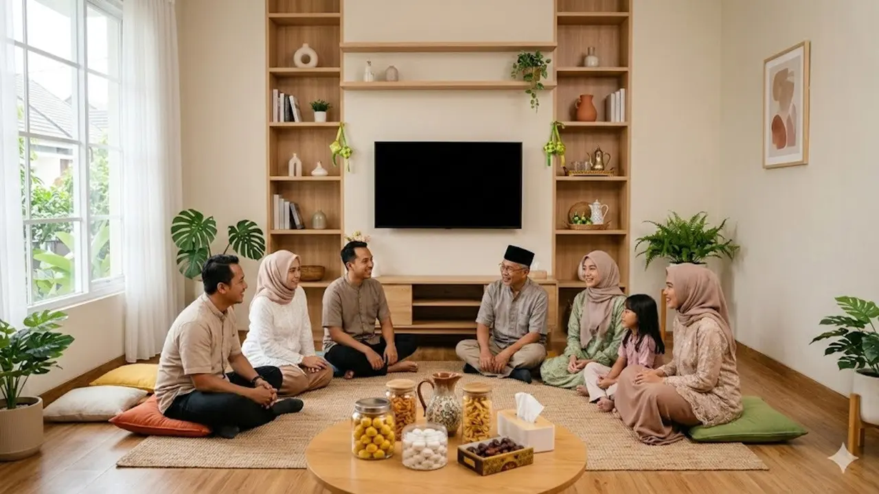 Model Ruang TV Kecil Lesehan