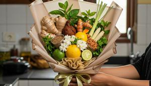 Inspirasi Buket Bumbu Dapur (Ilustrasi oleh AI)