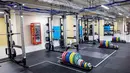 Terdapat juga ruang gym sebagai fasilitas penunjang untuk para atlet. Ruang gym ini terdapat di setiap gedung desa atlet dan dilengkapi dengan beragam alat gym yang modern. (Foto: AFP/Behrouz Mehri)