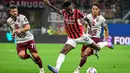 Torino unggul lebih dulu lewat gol bunuh diri pemain AC Milan Malick Thiaw pada menit ke-30 dan Duvan Zapata (68). (Piero CRUCIATTI/AFP)