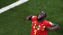 2. Romelu Lukaku (Belgia) - Jumlah golnya kini sudah empat butuh tiga gol lagi untuk menyusul Harry Kane. Dengan penampilan negaranya yang kian solid bukan tidak mungkin bomber MU ini bisa menjadi pencetak gol terbanyak. (AFP/Jewel Samad)