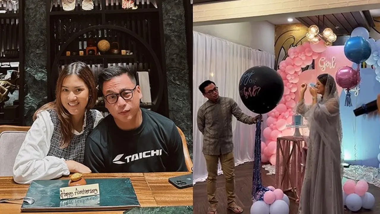 6 Momen Atries Angel Gelar Pengajian 4 Bulanan dan Gender Reveal, Haru Bahagia