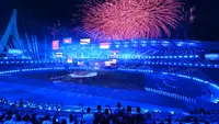 SEA Games 2023 resmi ditutup. Seremoni penutupan SEA Games tahun ini berlangsung di&nbsp;Morodok Techo National Stadium,&nbsp;Phnom Penh, Rabu (17/5/2023) malam WIB. (AFP/TANG CHHIN SOTHY)&nbsp;