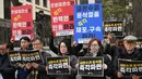 Penundaan dikarenakan pemimpin yang dimakzukan tersebut tidak hadir dalam persidangan. (Jung Yeon-je/AFP)