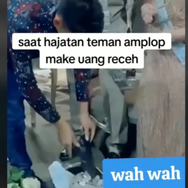 Rombongan Tamu Pernikahan Berikan Amplop Uang Receh sampai Harus Ditampung Ember