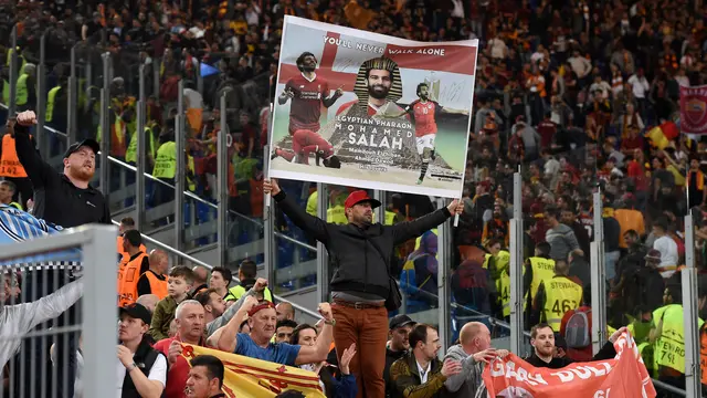Euforia Suporter Liverpool di Stadion Olimpico