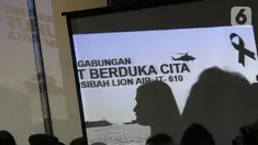 File foto pada 5 November 2018 memperlihatkan pemaparan evaluasi saat konfrensi pers proses evakuasi Lion Air JT 610 di Krisis Center, Jakarta. Konfrensi pers menginformasikan perkembangan terkini mengenai pencarian korban. (Liputan6.com/Immanuel Antonius)