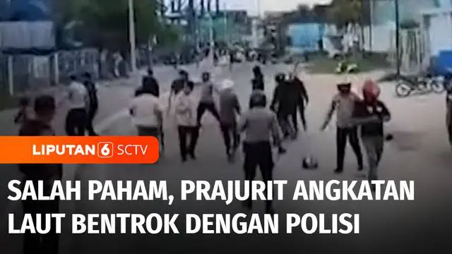 VIDEO: Dipicu Salah Paham, Prajurit Angkatan Laut Bentrok dengan Polisi di Kota Sorong