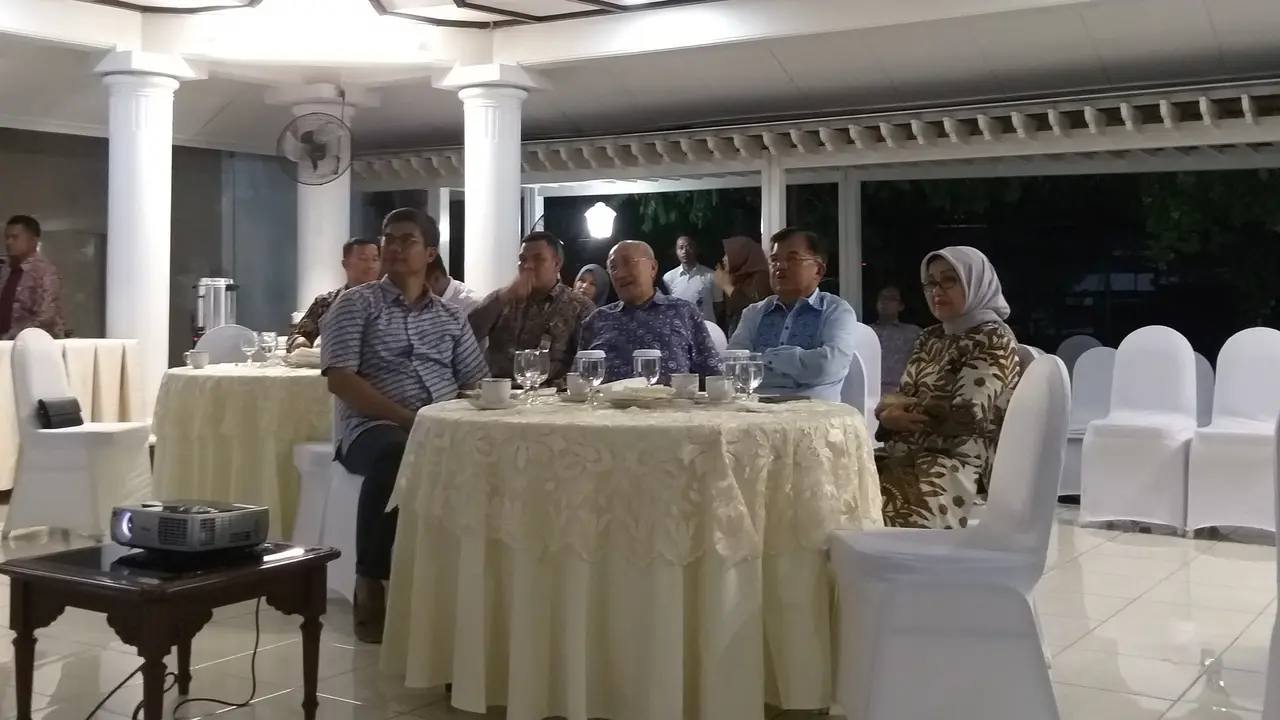 Nobar debat capres di rumah dinas Wapres Jusuf Kalla