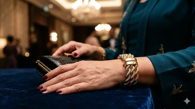 Model Gelang Emas Twist Tiga Warna yang Cocok untuk Wanita 50 Tahun ke Atas