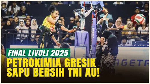 Petrokimia Gresik Pertahankan Gelar Juara Livoli, TNI AU Electric Takluk 3-0 di Final