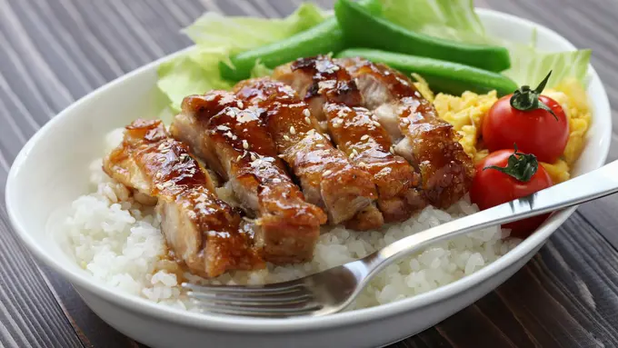 olahan daging ayam teriyaki