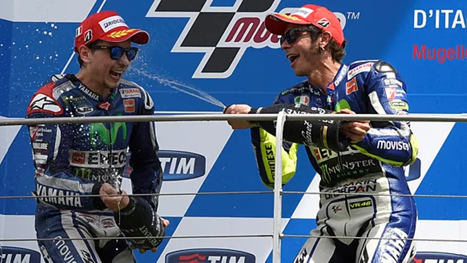 Selebrasi Tiga Bintang MotoGP Catalunya