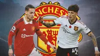 Ilustrasi - Antony dan Alejandro Garnacho Manchester United (Bola.com/Bayu Kurniawan Santoso)