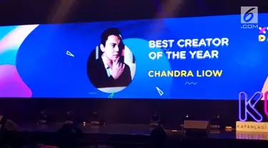 Setelah mendapat dua penghargaan di bidang berbeda, Chandra Liow dinobatkan menjadi best creator di XYZ Day 2018.