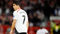 Luis Suarez - Striker Ateltico Madrid ini merupakan bomber tajam dengan torehan 69 gol dari 110 penampilan saat berseragam Liverpool. (AFP/Paul Ellis)