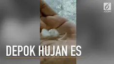 Beredar rekaman hujan es di media sosial. Berikut penjelasan soal hujan es.