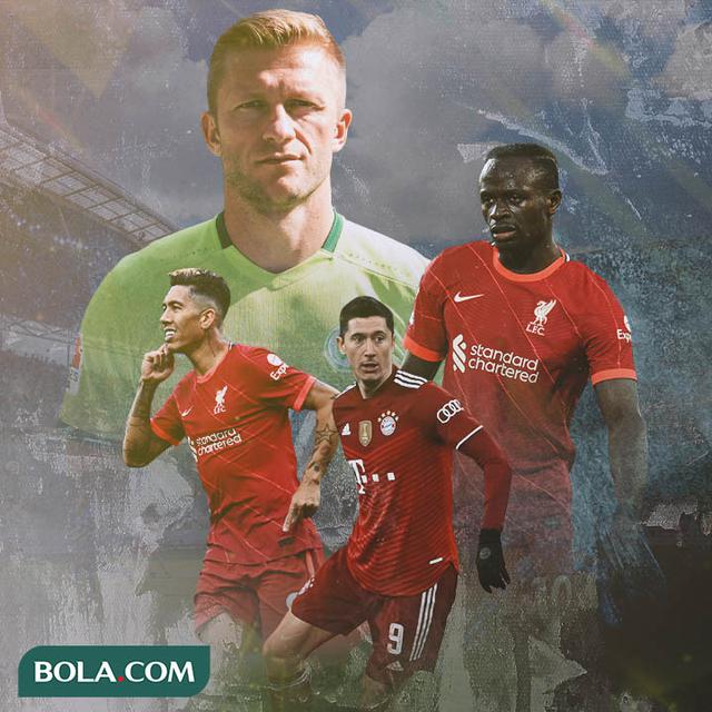 Ilustrasi - Roberto Firmino, Sadio Mane, Robert Lewandowski, Jakub Blaszczykowski