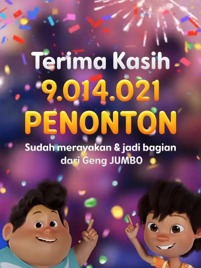 Film Jumbo tembus 9 juta penonton. (Foto: Dok. Instagram @jumbofilm_id)
