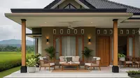 7 Desain Rumah Kampung 1 Lantai dengan Teras Lebar yang Sejuk dan Modern ala Pedesaan Estetik