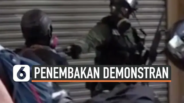 VIDEO: Detik-Detik Polisi Hong Kong Tembak Demonstran