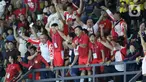 Tim polo air putra Indonesia merayakan keberhasilan meraih medali emas pada SEA Games 2019 di Aquatic Center, Clark, Filipina, Jumat (29/11/2019). Indonesia berhasil meraih emas perdana dari cabang polo air. (Bola.com/M Iqbal Ichsan)