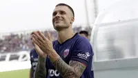 Pemain Persita Tangerang, Yevhen Budnik, saat melawan PSM Makassar pada laga Shopee Liga 1 di Stadion Sport Center Tangerang, Jumat, (6/3/2020). Kedua tim bermain imbang 1-1. (Bola.com/M Iqbal Ichsan)
