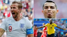 Berkat hattrick ke gawang Panama, Harry Kane berhasil memimpin klasemen sementara top scorer Piala Dunia 2018 Rusia. Berikut deretan top scorer Piala Dunia 2018 hingga matchday kedua. (Kolase foto-foto dari AP)