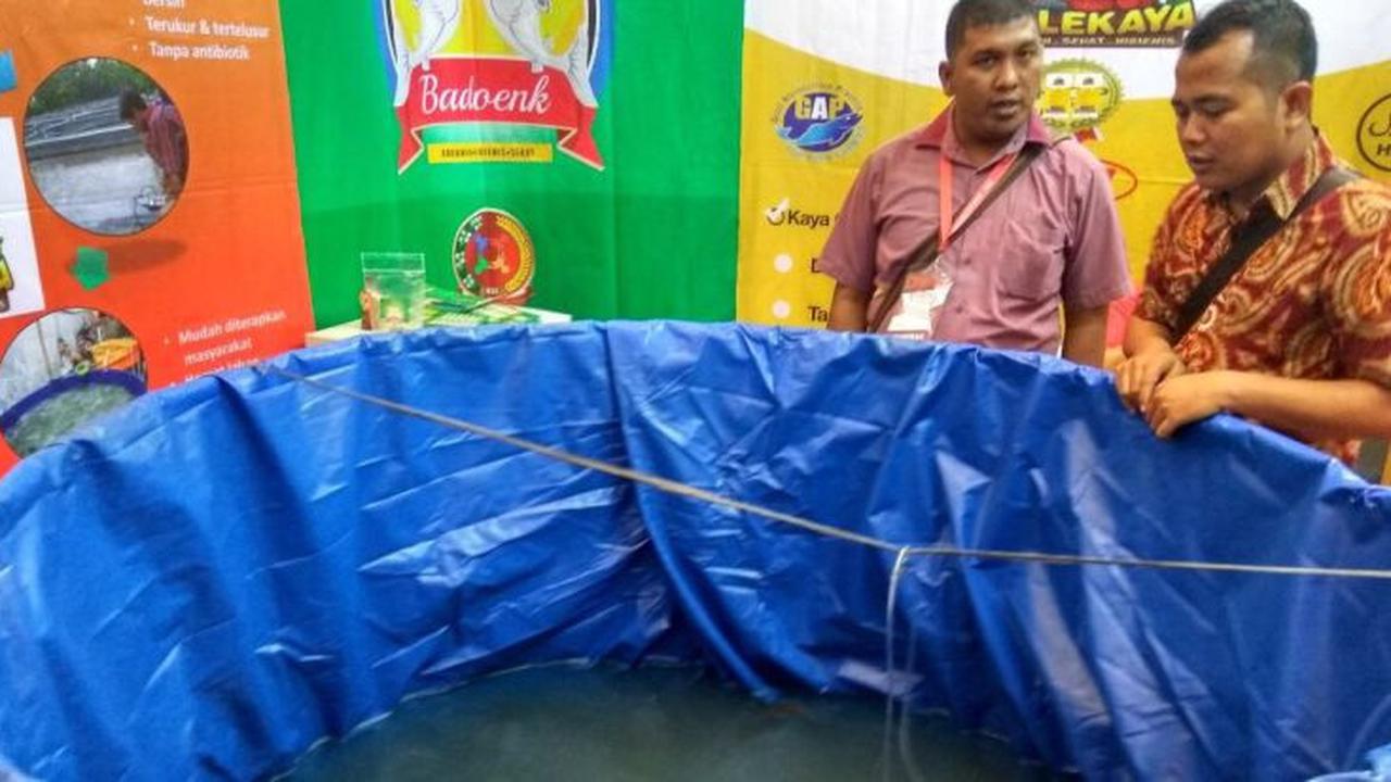 Doli Pardede, peternak lele asal Samosir di Pameran UMKM Tiga Pilar PDIP, ICE BSD, Tangerang, Minggu (17/12/2017).