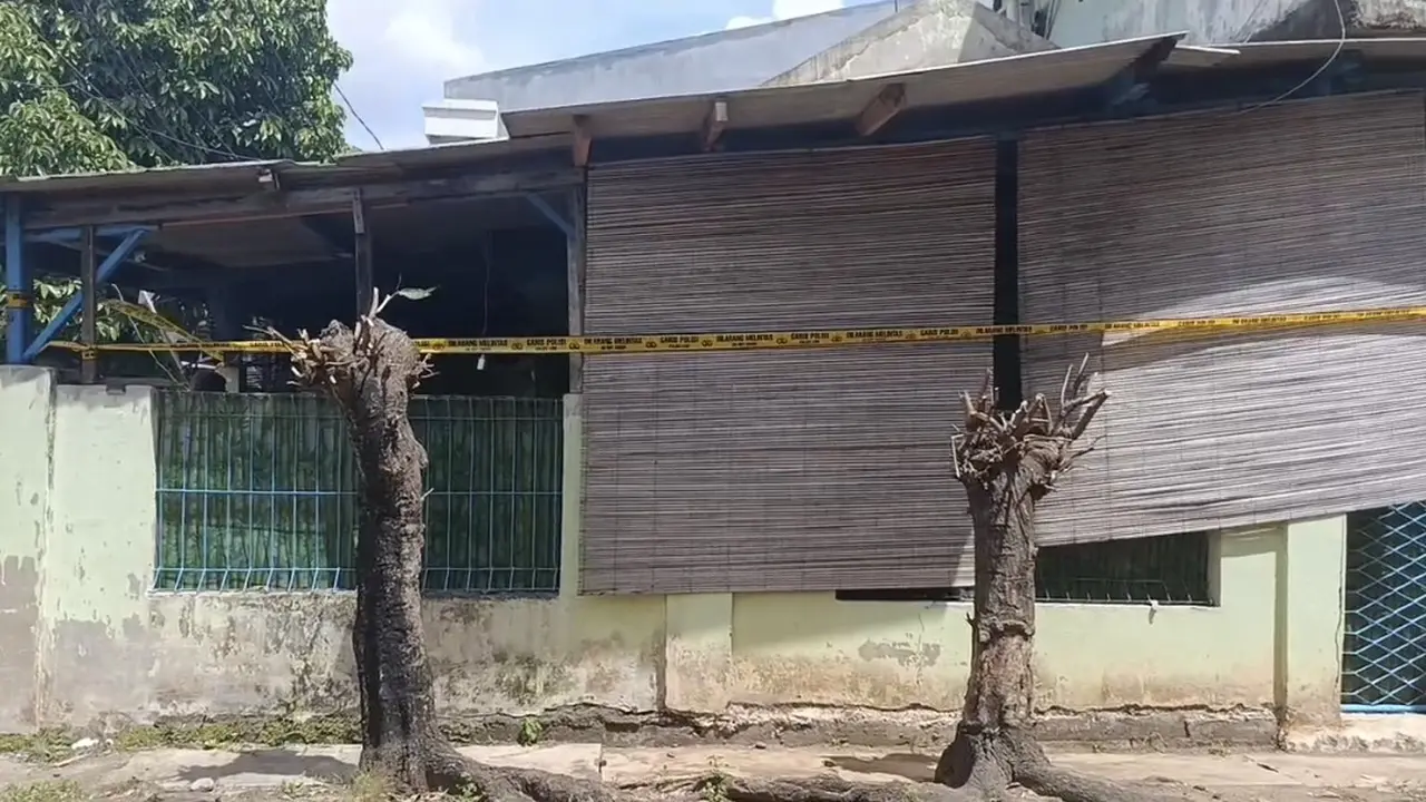 Rumah milik Alex Islandar, ayah tiri yang juga pelaku penculikan dan pembunuhan Alvaro Kiano Nugroho di Kecamatan Periuk, Kota Tangerang.