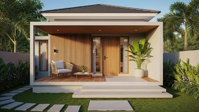 Model Rumah Mungil dengan Teras Depan Cantik