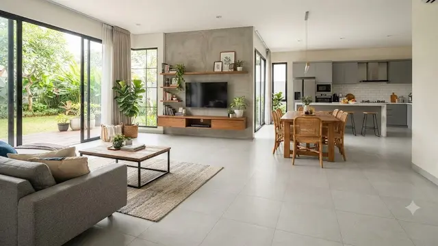 Abu-Abu Muda yang Modern (AI Generated)