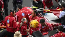 Pembalap Scuderia Ferrari, Lewis Hamilton. (JADE GAO / AFP)