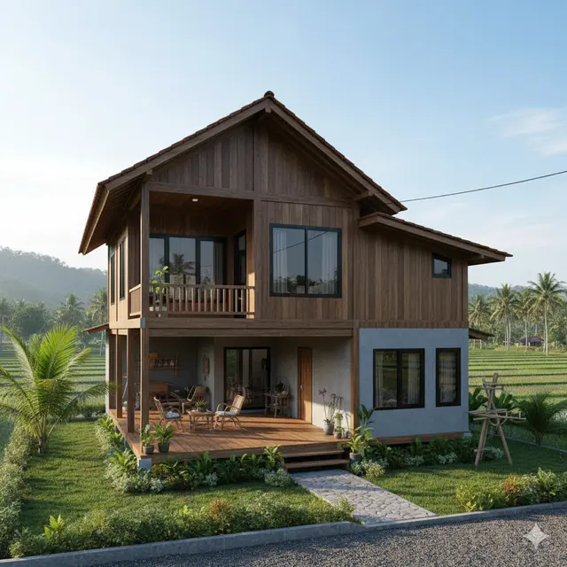 Ide Rumah Sederhana Modern di Kampung