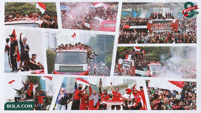 Kolase - Momen Kirab Juara Timnas Indonesia U-22