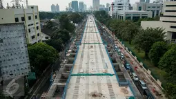 Pemerintah berharap dengan adanya pembangunan kawasan properti terintegrasi berbasis transportasi bisa mendorong pertumbuhan ekonomi di kawasan sekitarnya, Jakarta, Senin (15/5). (Liputan6.com/Gempur M Surya)