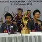 Ganda putra Mahiro Kaneko/Yunosuke Kubota memenangkan Kejuaraan Dunia Junior 2017. (Liputan6.com/Switzy Sabandar)