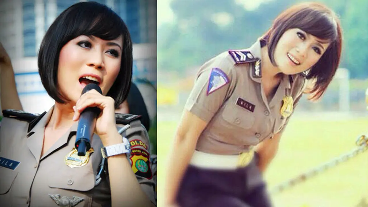 Personel Girl Band ini Polwan Cantik Anak Seorang Tukang Ojek