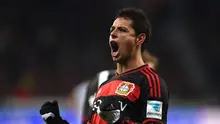 Penyerang Bayer Leverkusen asal Meksiko, Javier "Chicharito" Hernandez. (AFP/Patrik Stollarz)